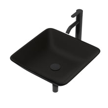 Load image into Gallery viewer, Artistic Vessel Sink With Faucet And Pop Up Drain - Matte Black
