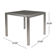 Load image into Gallery viewer, Outdoor Square Dining Table With Aluminum Frame
