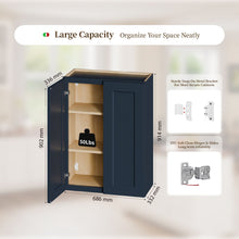 Load image into Gallery viewer, Shaker Wall Cabinet With Soft Close Hinges, Adjustable Shelves, Double Door
