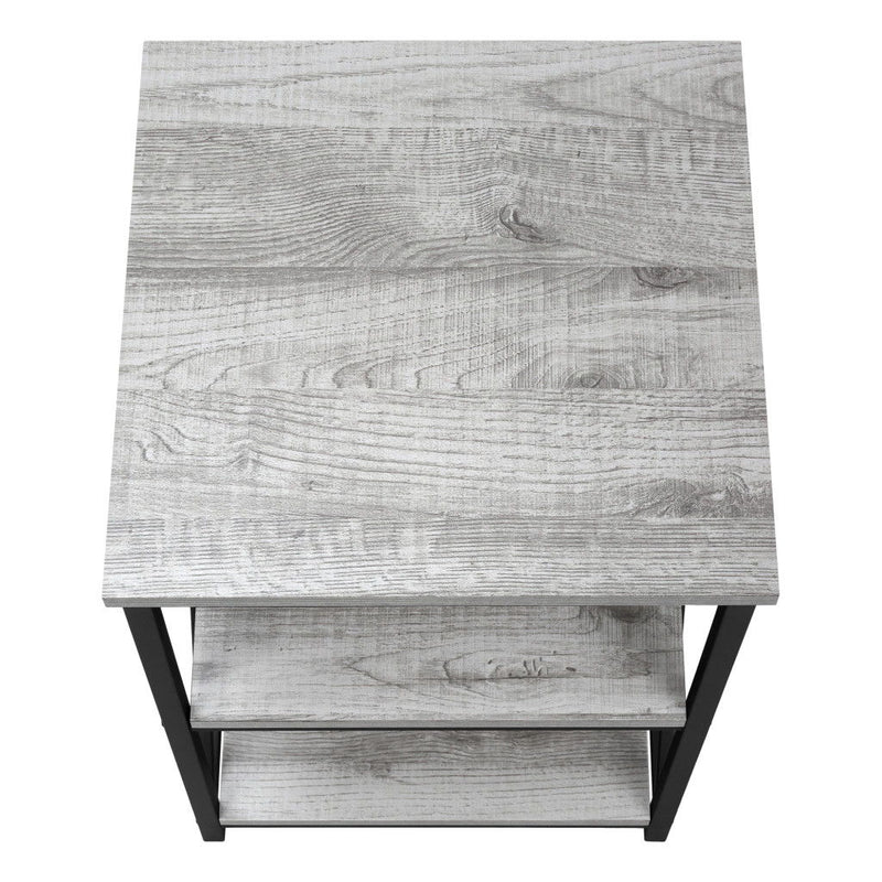 Rectangular Metal Accent Table - Gray Black