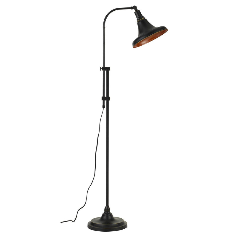 Adjustable Traditional Shaped Floor Lamp With Bronze Dome Shade - Bronze