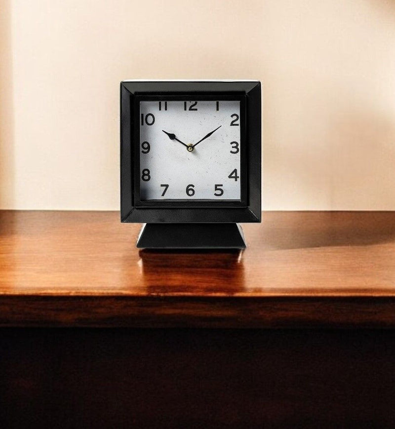 Fabric Table Clock - Black