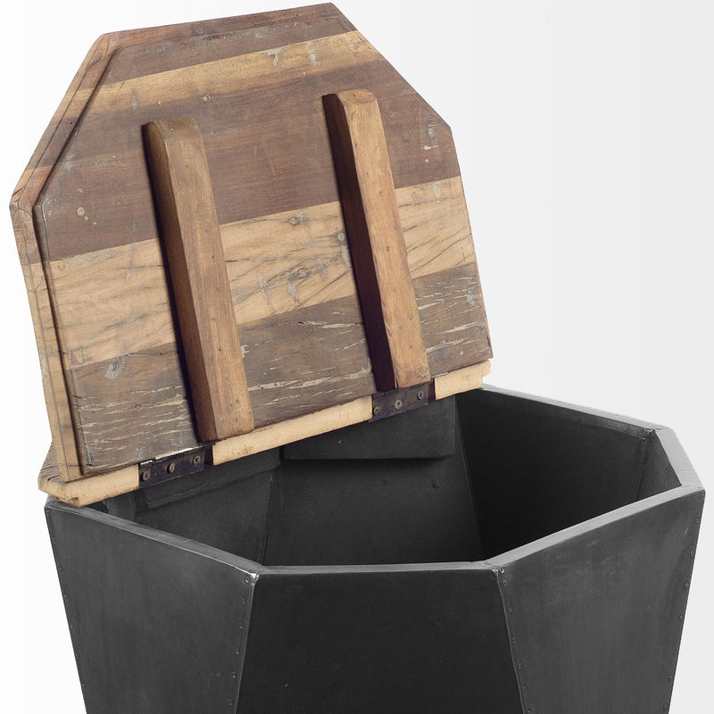 21" Solid Wood End Table - Black