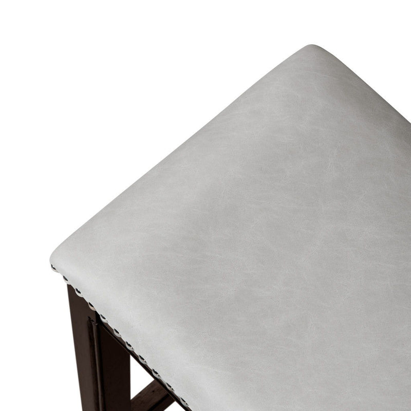 Backless Bar Height Bar Chair - Gray / Espresso