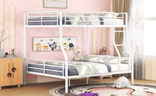 Load image into Gallery viewer, Full XL Over Queen Metal Bunk Bed, White
