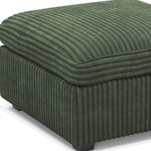 Load image into Gallery viewer, 30" Corduroy Storage Ottoman - Green / Black
