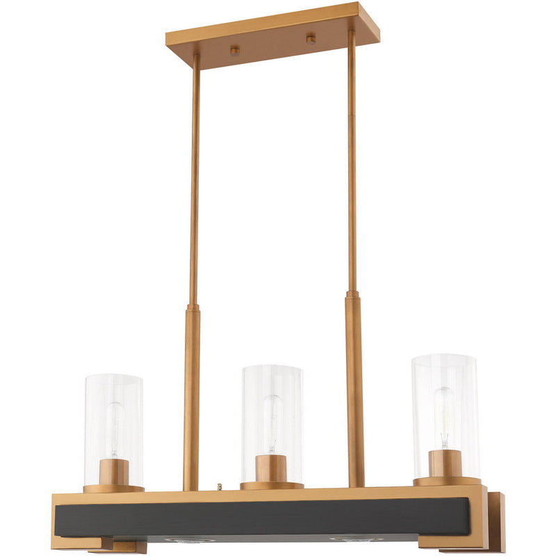 Two Light Dimmable Chandelier With Shades - Gold
