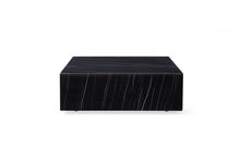 Load image into Gallery viewer, Genuine Marble And Brass Square Coffee Table - Black
