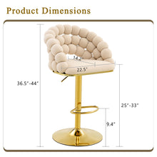 Load image into Gallery viewer, Puffy Bubble Chair, Ball Chain (Set of 2) - Beige / Gold

