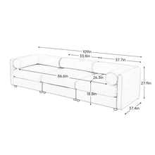 Load image into Gallery viewer, Stylish Sofa With Storage Seat And Cylindrical Backrest
