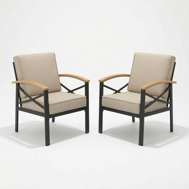 Outdoor Patio Armchair, All Weather (Set of 2)