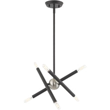 Load image into Gallery viewer, 15" Six Light Dimmable Chandelier With Shades - Gray
