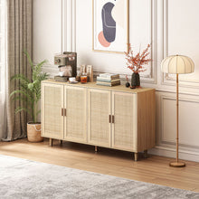 Load image into Gallery viewer, Elegant And Functional Rattan Decorative Storage Cabinet With 4 Doors
