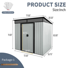 Load image into Gallery viewer, Outdoor Metal Storage Shed And Transparent Plate For Garden, Lawn
