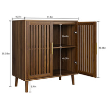 Load image into Gallery viewer, Grille Striped Sideboard Buffet Cabinet With Storage
