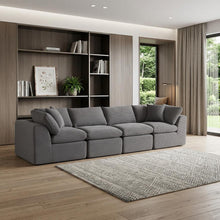 Load image into Gallery viewer, Corduroy Modular Sofa Chaise With Toss Pillows (725198) - Dark Gray
