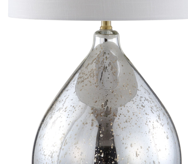Novelty Table Lamp With Globe Shade - Silver