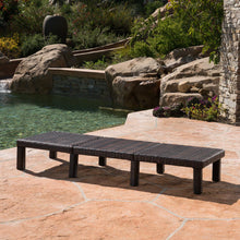 Load image into Gallery viewer, Outdoor Chaise Lounge With Wicker Design And Adjustable Backrest - Brown
