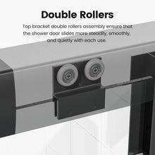 Load image into Gallery viewer, Semi-Frameless Double Sliding Shower Door, Bypass Shower Door, 1 / 4" (6Mm) Thick SGCC Tempered Glass Door
