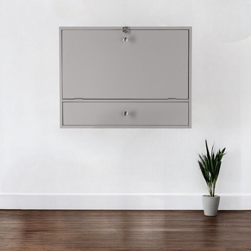 Wall Mounted Floating Desk - Gray