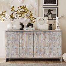 Load image into Gallery viewer, Accent Cabinet Farmhouse Style 4 Door Wooden Cabinet Sideboard Buffet Server Cabinet Storage Cabinet, For Living Room, Entryway, Hallway, Office, Kitchen And Dining Room
