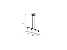 Load image into Gallery viewer, Kitchen Island Four Light Wrought Frosted Flush Chandelier With Shades - Black / Frost
