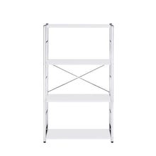 Load image into Gallery viewer, Four Tier Etagere Bookcase - White / Silver
