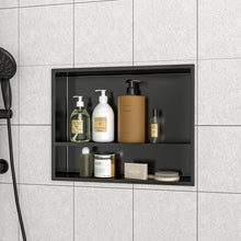 Load image into Gallery viewer, Modern Stainless Steel Shower Niche Double Shelf For Bathroom
