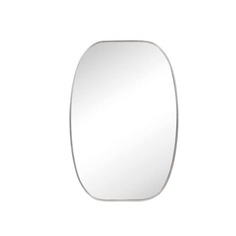 Aluminum Oval Framed Bathroom Vanity Mirror (756113) - Silver