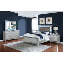 Load image into Gallery viewer, Arabesque - 4 Piece Queen Bedroom Set With LED Headboard - Silver
