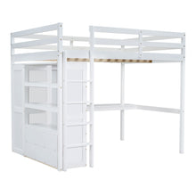 Load image into Gallery viewer, Loft Bed With Built In Wardrobe, Desk, Shelves And Drawers

