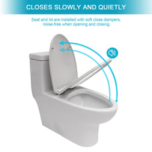 Load image into Gallery viewer, Modern Ceramic 1 Piece Toilet With Dual Flush And Soft Closing Seat - White
