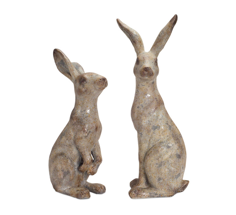 Poly Figurine Tabletop Sculpture (Set of 2) (592943) - Gray