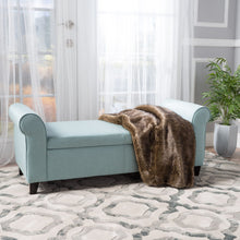 Load image into Gallery viewer, Hayes - Armed Storage Bench With Rolled Arms And Button Tufting
