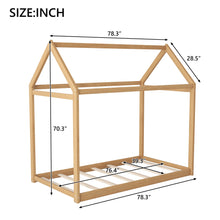 Load image into Gallery viewer, Wooden House Shaped Bed
