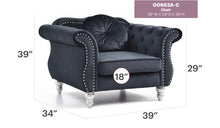 Load image into Gallery viewer, Chic Transitional Flared Arm Chair
