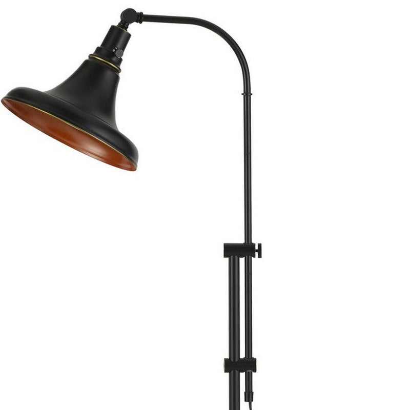 Adjustable Traditional Shaped Floor Lamp With Bronze Dome Shade - Bronze