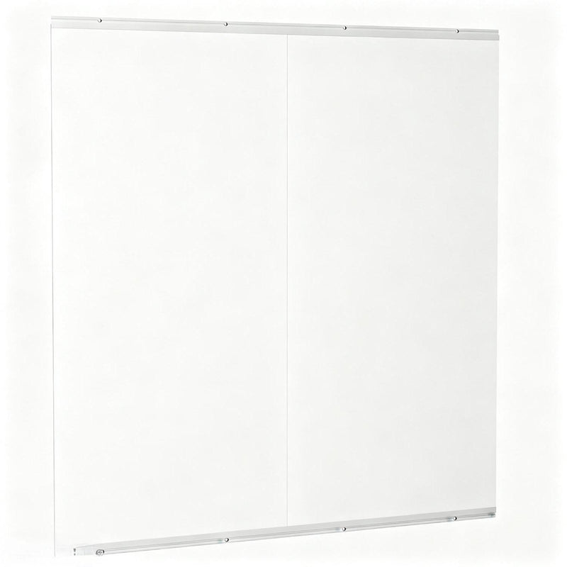 X 24" Frameless Work Out Mirrors (Set of 2) - Silver