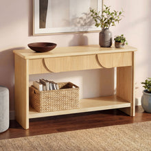 Load image into Gallery viewer, Fluted Console Table With Semi Circular Drawers - Natural
