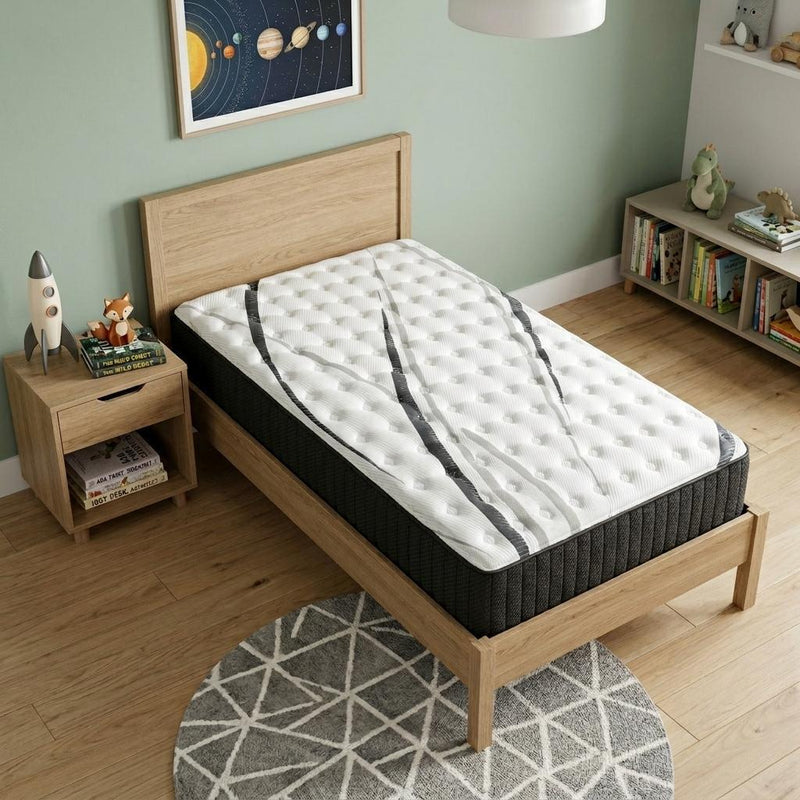Graphite And Titanium Infused Gel Memory Foam Firm Hybrid Mattress - Twin
