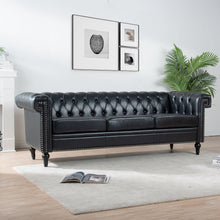 Load image into Gallery viewer, Traditional Square Arm Removable Cushion 3 Seater Sofa
