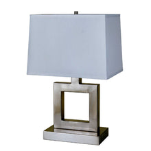 Load image into Gallery viewer, Open Square Table Lamp With White Rectangle Shade - Nicekl
