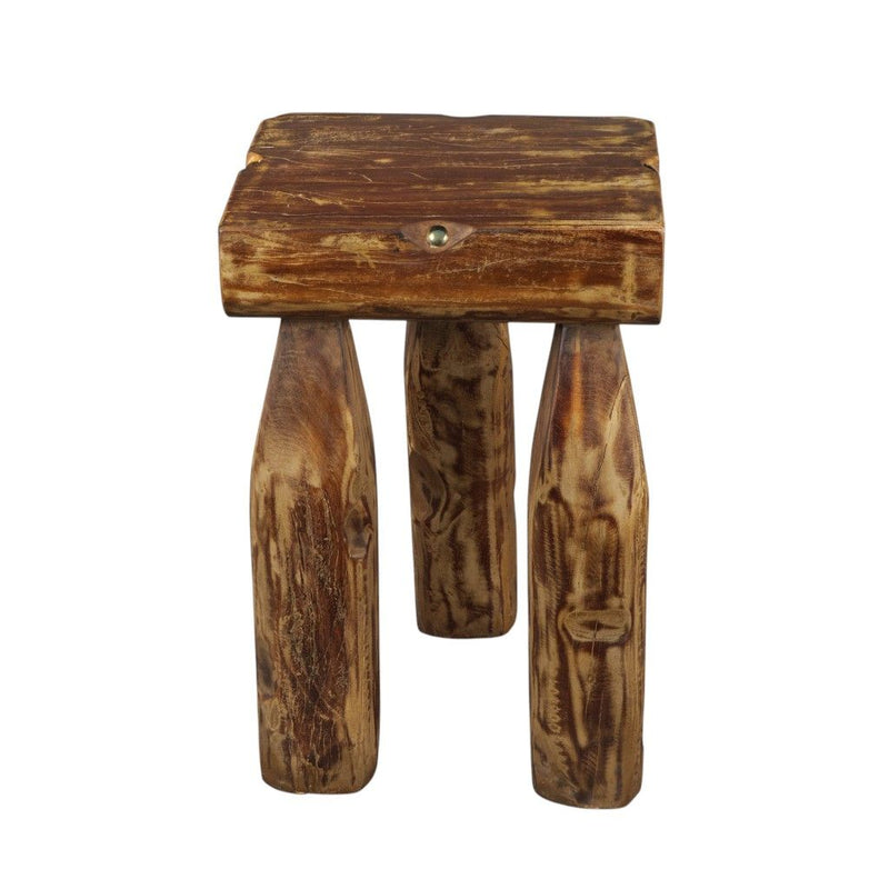 24" Solid Wood Square End Table - Brown