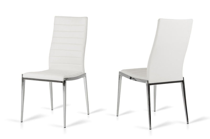 Faux Leather Dining Chairs (Set of 2) - White
