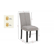 Load image into Gallery viewer, Upholstered Dining Room Kitchen Side Chairs (Set of 2) - Black / Gray
