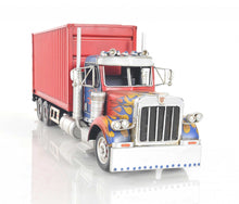 Load image into Gallery viewer, Hand Painted Model Car Tabletop Sculpture - Blue / Red
