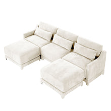 Load image into Gallery viewer, Stylish Sofa With Ottoman And Lumbar Pillows, Ergonomic Design
