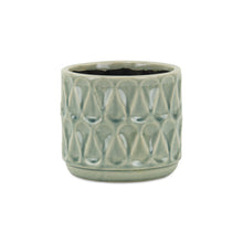 Load image into Gallery viewer, Geometric Round Pot Planter (487478) - Green
