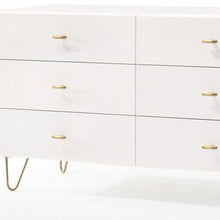 Load image into Gallery viewer, Six Drawer Wood Double Dresser - White
