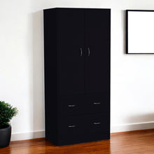 Load image into Gallery viewer, 71" Two Door Two Drawer Combo Dresser - Black
